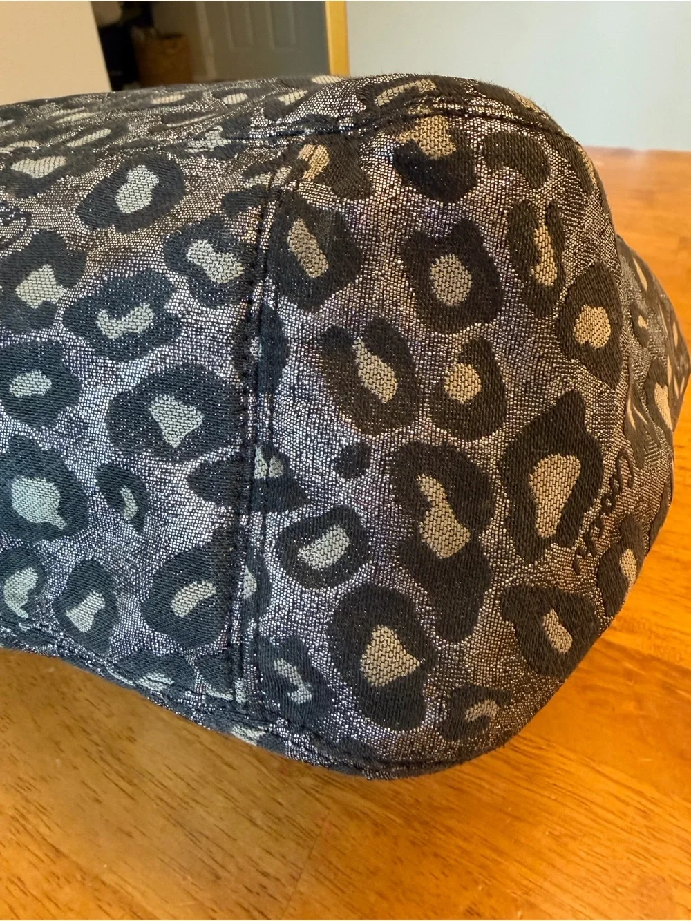 Authentic Rare Coach Ocelot Print Metallic Hobo Bag F21063